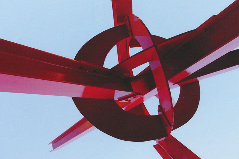 Clock Knot sculpture by Mark di Suvero on The University of Texas at Austin campus