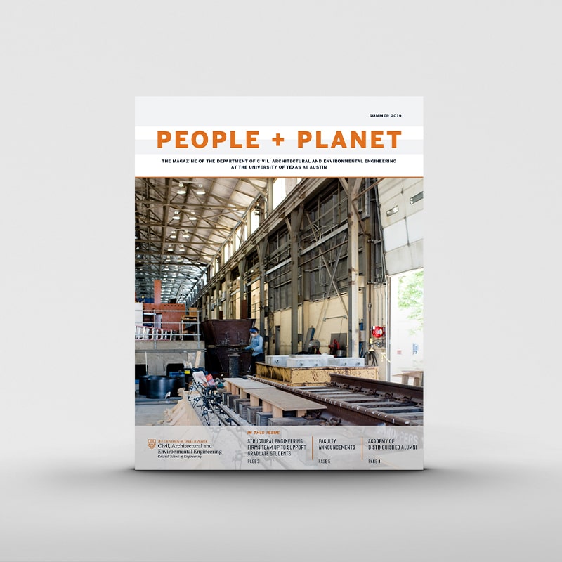 Civil, Architectural and Environmental Engineering People + Planet magazine cover