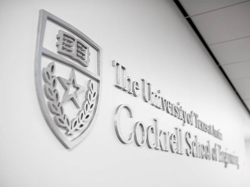 Cockrell School of Engineering building branding