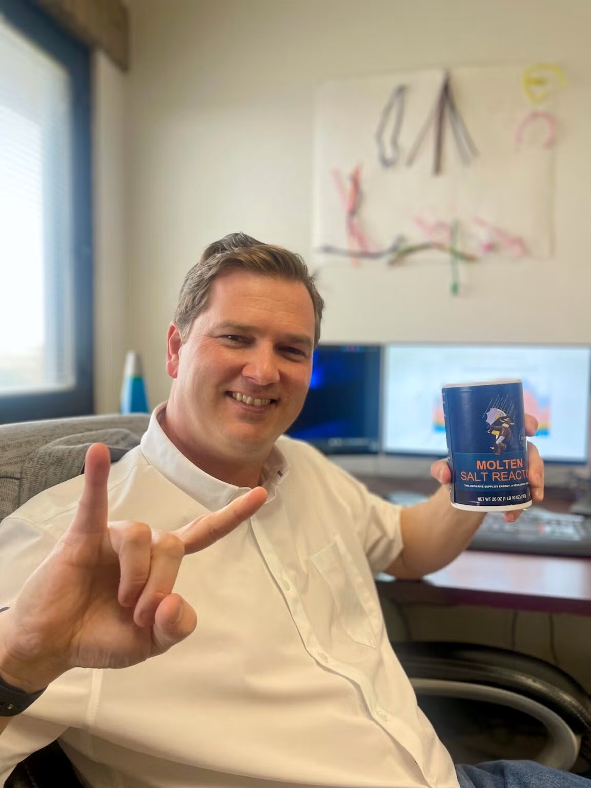 Texas Engineer Derek Haas in his office