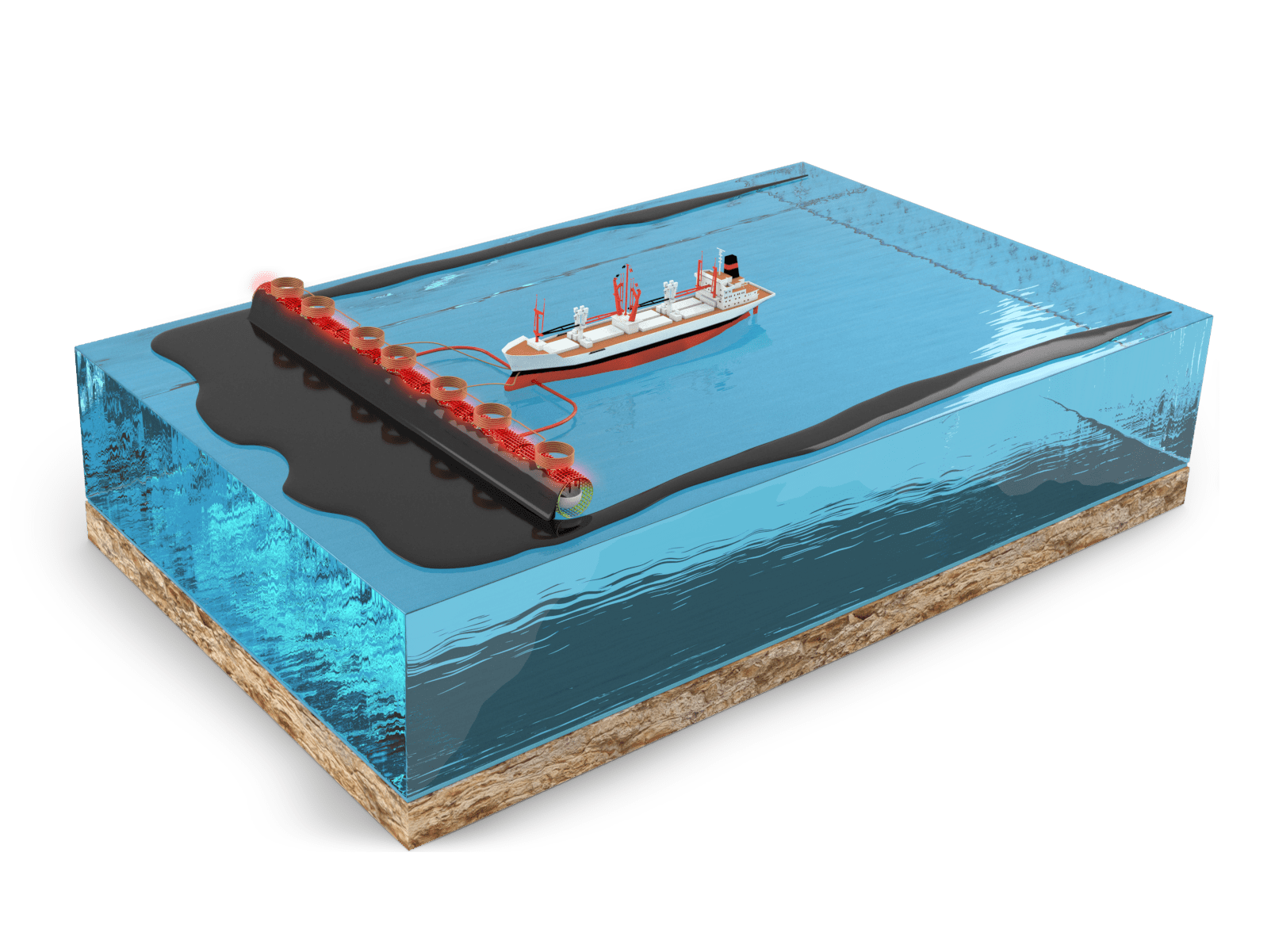 diagram of an ocean oil spill