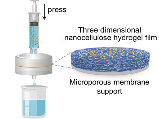 Diagram of injectable water filtration system