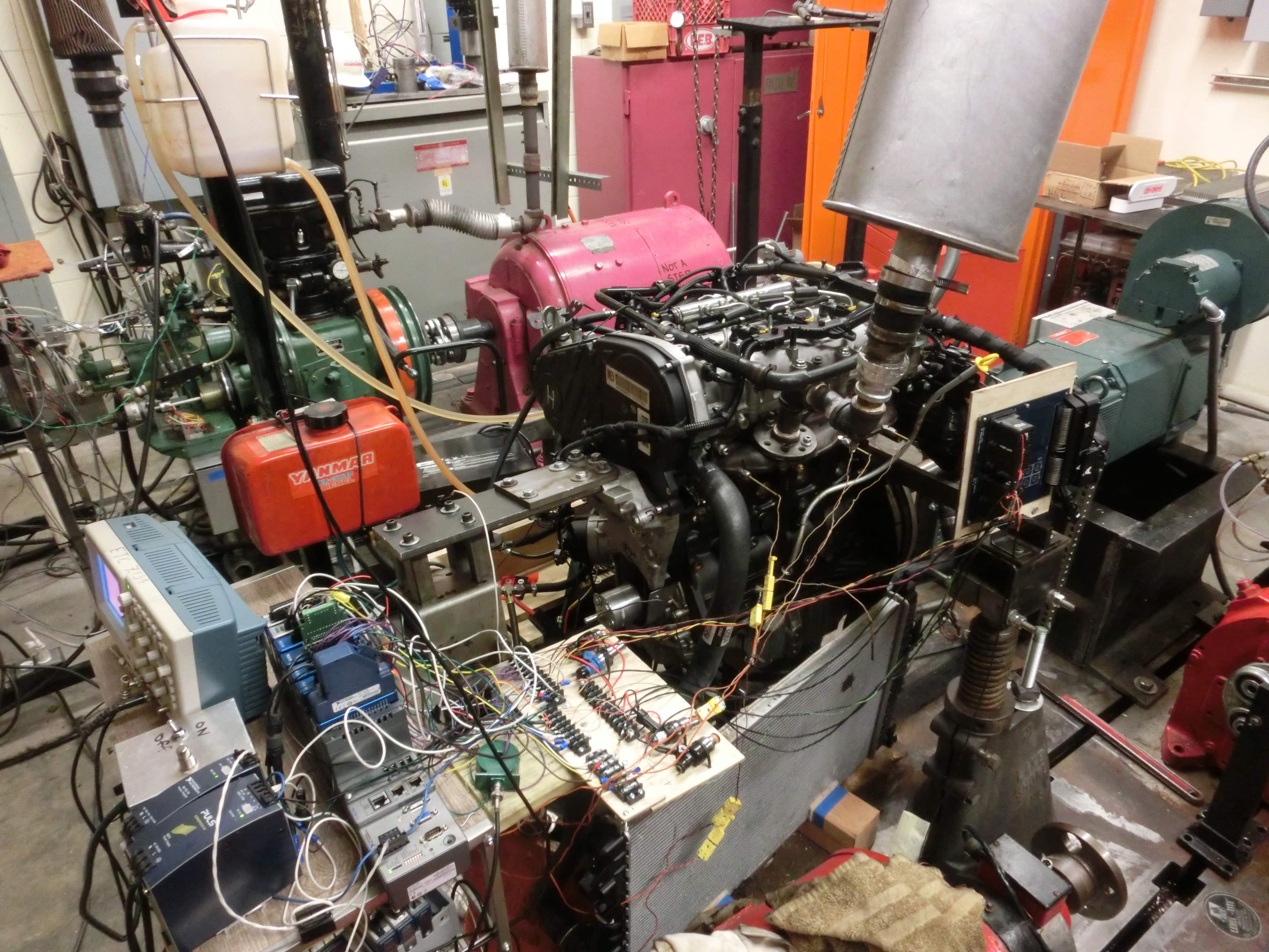 Covid-incinerating engine inside of a lab