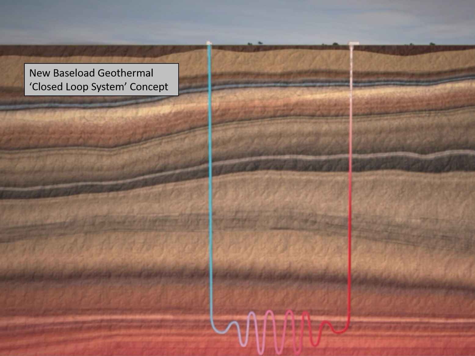 graphic illustration of drilling into earth