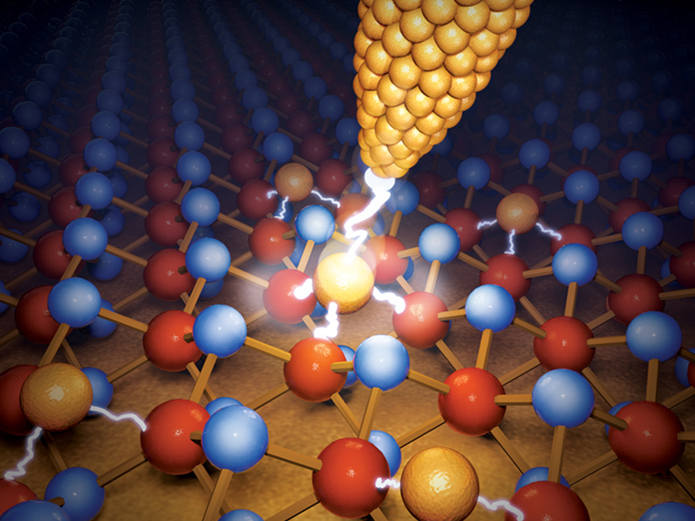memristor memory device illustration