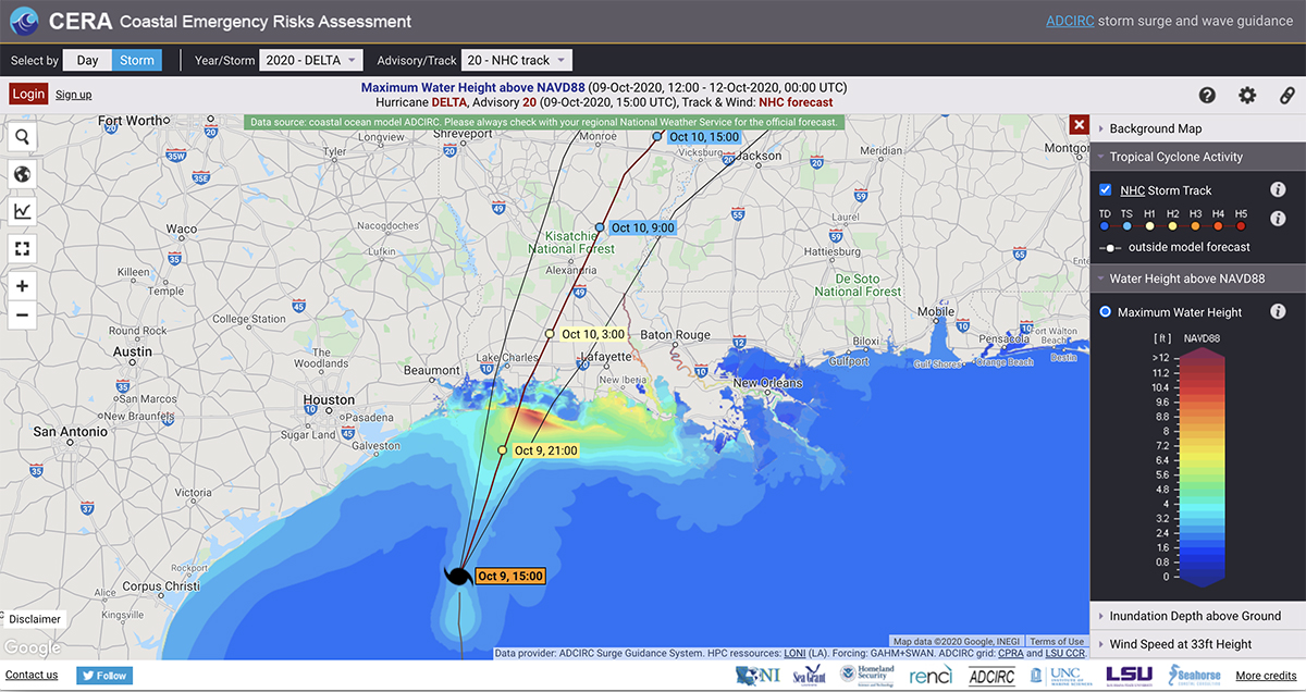 storm surge guidance system
